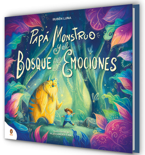 Papá Monstruo y el bosque de las emociones / Monster Dad and the Emotional Forest book cover by Rubén Luna