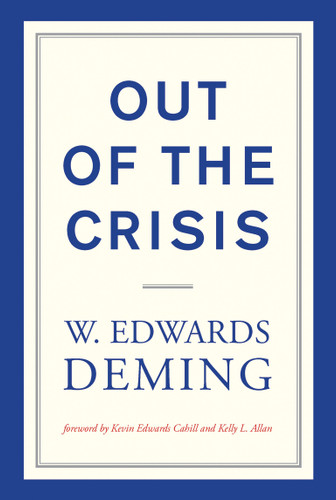 Out of the Crisis, reissue book cover by W. Edwards Deming