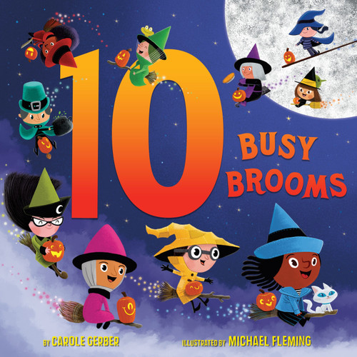 10 Busy Brooms book cover by Carole Gerber