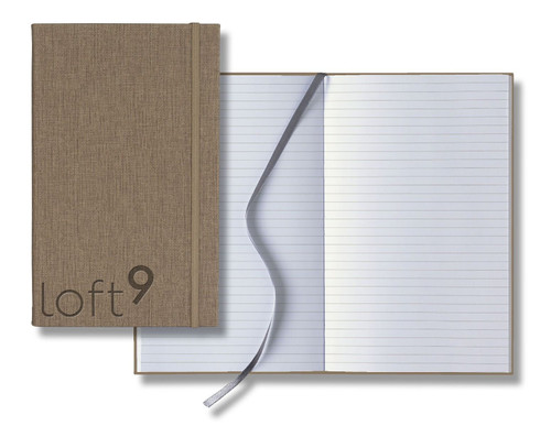 Medium Banded Linen Journal