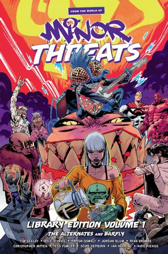 From the World of Minor Threats Library Edition Volume 1 (Minor Threats) book cover by Patton Oswalt, Jordan Blum, Tim Seeley, Kyle Starks