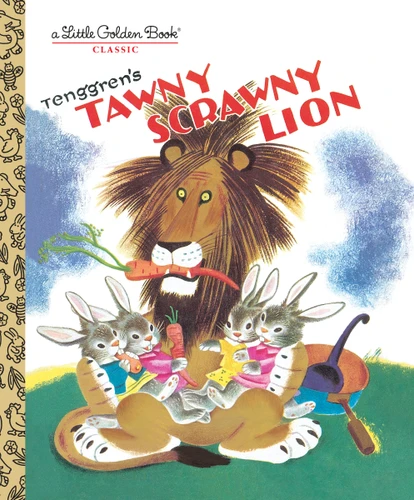 Tawny Scrawny Lion (Little Golden Book) book cover by Kathryn Jackson