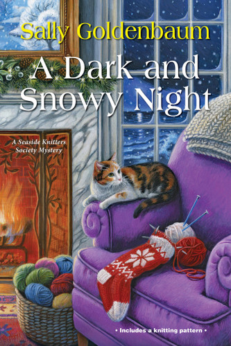 A Dark and Snowy Night (Seaside Knitters Society) book cover by Sally Goldenbaum