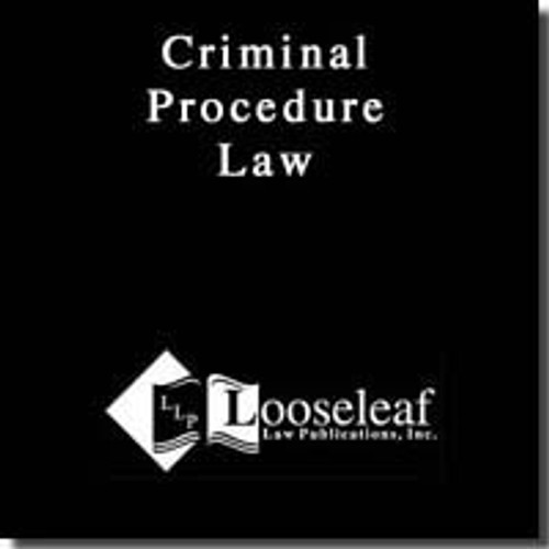 Criminal Procedure Law of the State of New York Cover