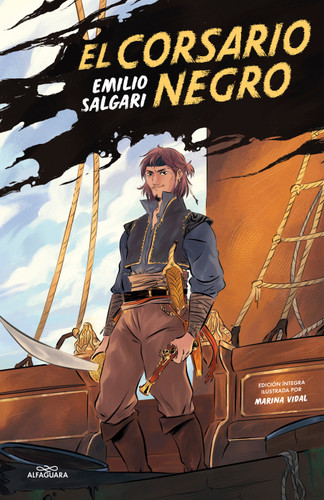 El Corsario Negro / The Black Corsair book cover by Emilio Salgari