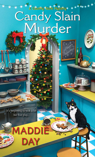 Candy Slain Murder: A Jolly & Delightful Cozy Mystery (A Country Store Mystery) book cover by Maddie Day
