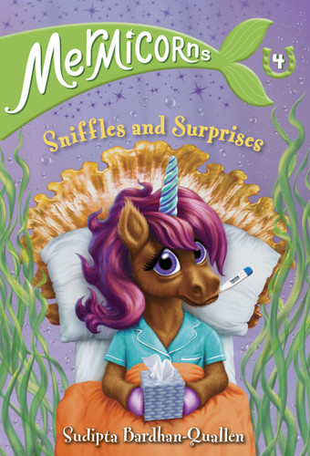 Mermicorns #4: Sniffles and Surprises (Mermicorns) book cover by Sudipta Bardhan-Quallen