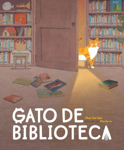Gato de biblioteca / The Library Cat book cover by Jee-hye Choi