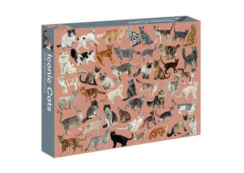 Iconic Cats: 1,000-Piece Jigsaw Puzzle book cover by 