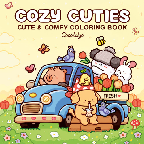 Cozy Cuties: Coloring Book for Adults and Kids (Cozy Spaces Coloring) book cover by Coco Wyo