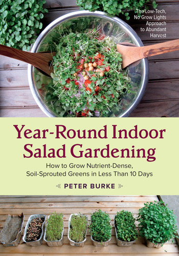 Year-Round Indoor Salad Gardening: How to Grow Nutrient-Dense, Soil-Sprouted Greens in Less Than 10 days book cover by Peter Burke