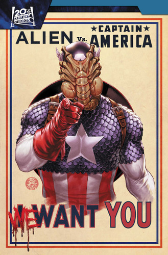 Alien vs. Captain America (ALIEN VS. CAPTAIN AMERICA) book cover by Frank Tieri