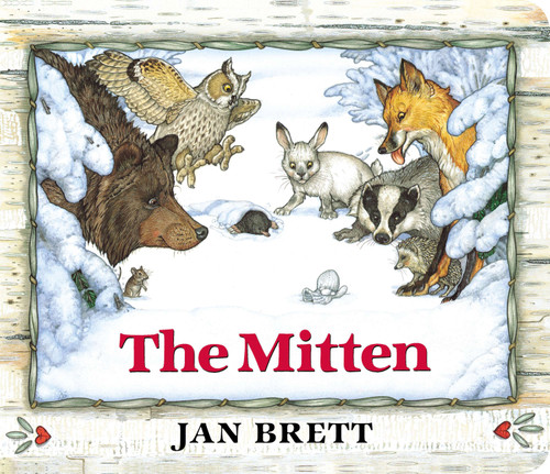 The Mitten (Oversized Lap Board Book) book cover by Jan Brett