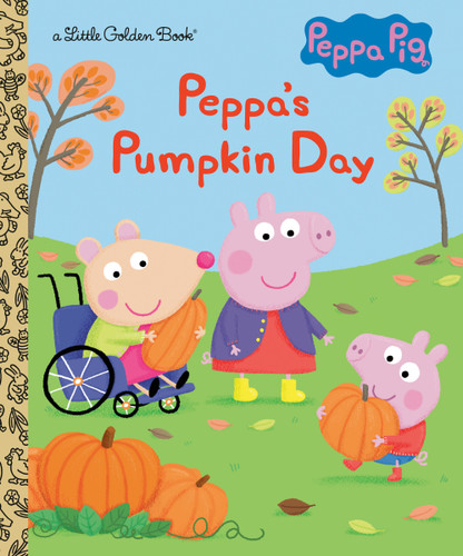 Peppa's Pumpkin Day (Peppa Pig): A Little Golden Book for Kids and Toddlers (Little Golden Book) book cover by Courtney Carbone