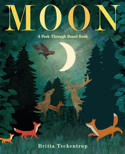 Moon: A Peek-Through Board Book book cover by Britta Teckentrup