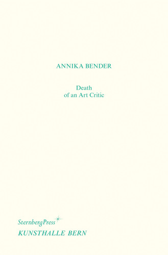 Death of an Art Critic / Tod einer Kritikerin book cover by Annika Bender