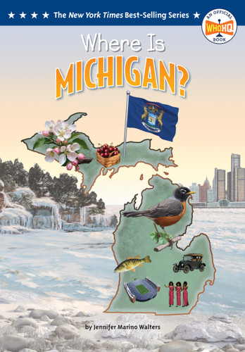 Where Is Michigan? (Who HQ: The 50 States) book cover by Jennifer Marino Walters, Who HQ