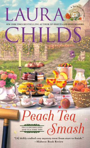 Peach Tea Smash (A Tea Shop Mystery) book cover by Laura Childs