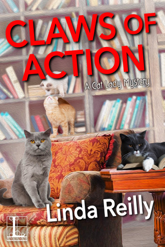 Claws of Action (A Cat Lady Mystery) book cover by Linda Reilly