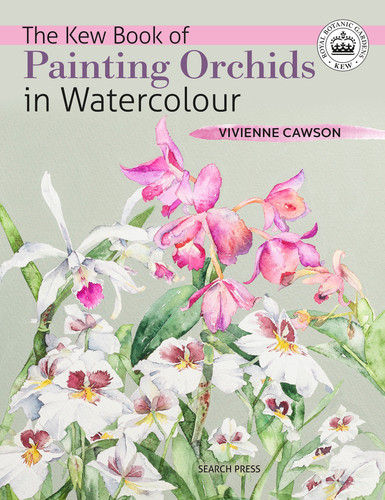 Kew Book of Painting Orchids in Watercolour, The book cover by Vivienne Cawson