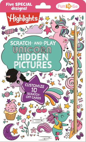 Scratch-and-Play Unicorn Hidden Pictures (Highlights Fun to Go) book cover by 