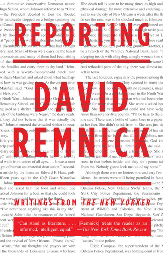 Reporting: Writings from The New Yorker book cover by David Remnick