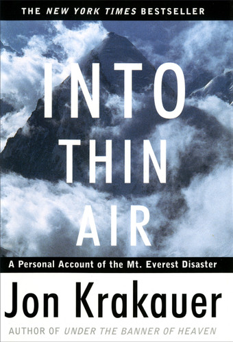 Into Thin Air: A Personal Account of the Mount Everest Disaster (Modern Library Exploration) book cover by Jon Krakauer