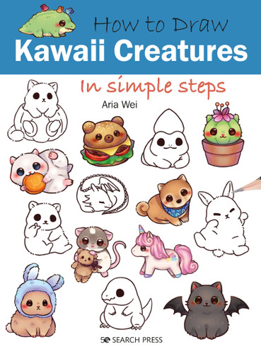 How to Draw Kawaii Creatures in Simple Steps (How to Draw) book cover by Aria Wei