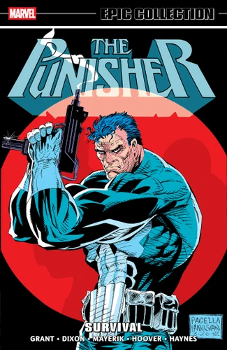Punisher Epic Collection: Survival book cover by Mike Baron, Val Mayerik