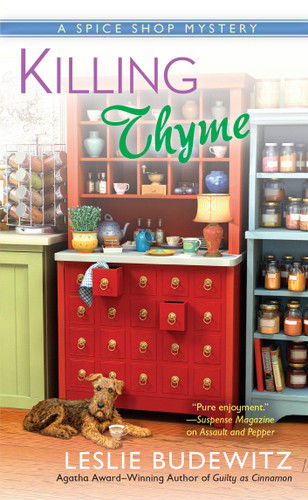 Killing Thyme (A Spice Shop Mystery) book cover by Leslie Budewitz