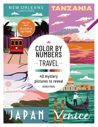 Color by Numbers Travel: 40 mystery pictures to reveal (Color by Number) book cover by Search Press