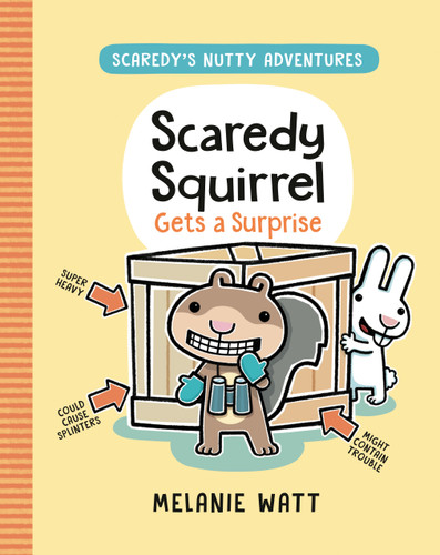 Scaredy Squirrel Gets a Surprise: (A Graphic Novel) (Scaredy's Nutty Adventures) book cover by Melanie Watt