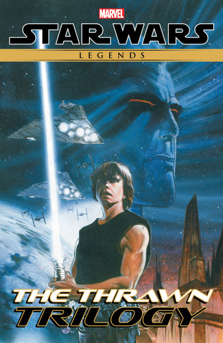 Star Wars Legends: The Thrawn Trilogy book cover by Mike Baron