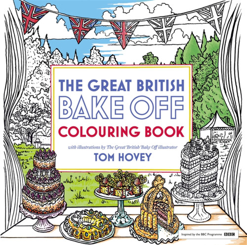 Great British Bake Off Colouring Book book cover by Tom Hovey