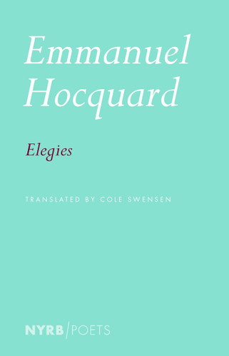 Elegies book cover by Emmanuel Hocquard