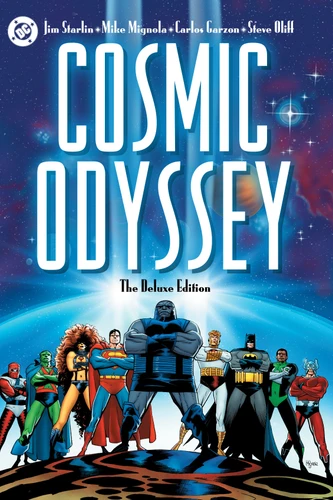 Cosmic Odyssey: The Deluxe Edition (2025) book cover by Jim Starlin