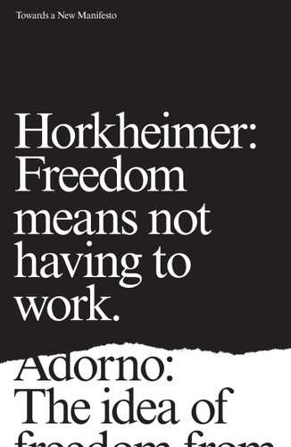 Towards a New Manifesto book cover by Theodor Adorno, Max Horkheimer
