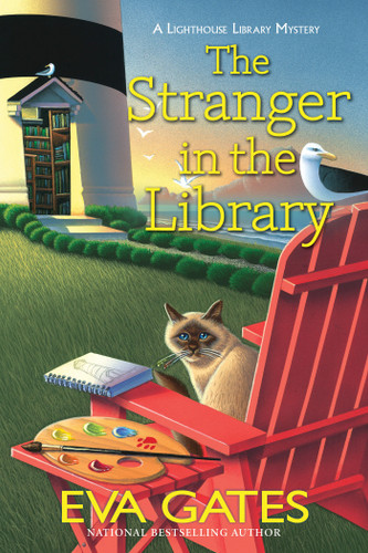 The Stranger in the Library (A Lighthouse Library Mystery) book cover by Eva Gates