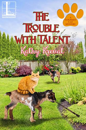 The Trouble with Talent (A Gourmet Cat Mystery) book cover by Kathy Krevat