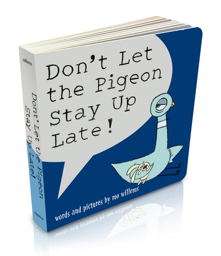 Don't Let the Pigeon Stay Up Late! (Board Book) (Pigeon) book cover by Mo Willems