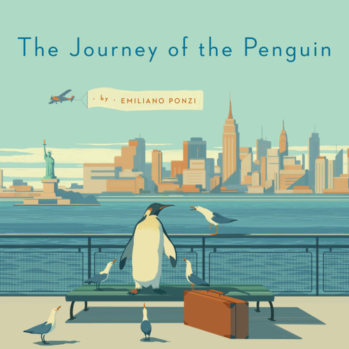 The Journey of the Penguin book cover by Emiliano Ponzi