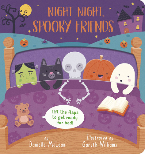 Night Night, Spooky Friends: A Lift-the-Flap Bedtime Halloween Book book cover by Danielle McLean