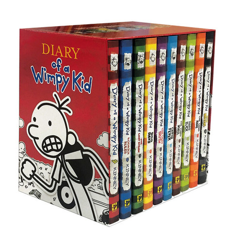 Diary of a Wimpy Kid Box of Books 1–10 Hardcover Gift Set (Diary of a Wimpy Kid) book cover by Jeff Kinney