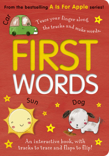 First Words: An interactive book, with tracks to trace and flaps to lift! book cover by Patricia Hegarty