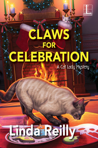 Claws for Celebration (A Cat Lady Mystery) book cover by Linda Reilly