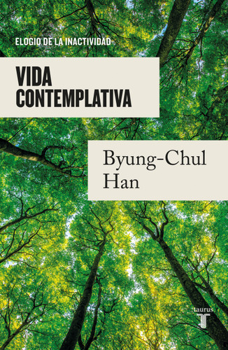 Vida contemplativa: Elogio de la inactividad / Contemplative Life: A Praise to I dleness book cover by Byung-Chul Han