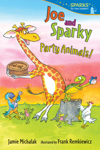 Joe and Sparky, Party Animals!: Candlewick Sparks (Candlewick Sparks) book cover by Jamie Michalak