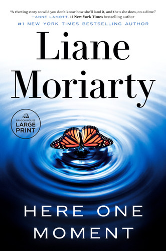 Here One Moment book cover by Liane Moriarty