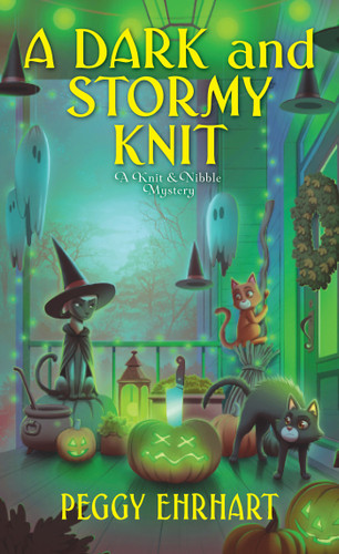 A Dark and Stormy Knit (A Knit & Nibble Mystery) book cover by Peggy Ehrhart