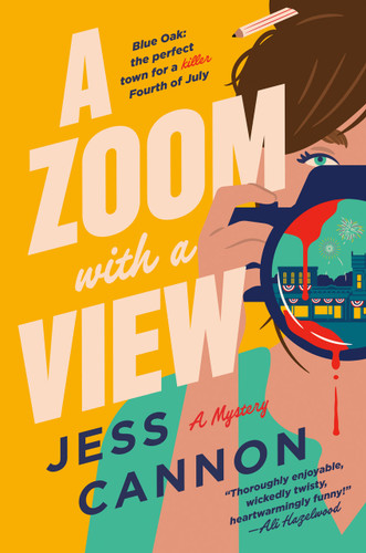 A Zoom with a View: A Mystery book cover by Jess Cannon
